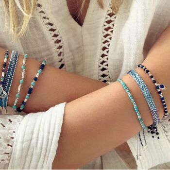 Yolia Blue Woven Bracelet, 3 of 5