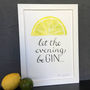 Personalised 'Let The Evening Be Gin' Print, thumbnail 2 of 10