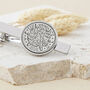 90th Birthday 1935 Or 1936 Sixpence Year Coin Tie Clip, thumbnail 3 of 9