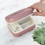 Personalised Pink Travel Jewellery Case, thumbnail 7 of 10