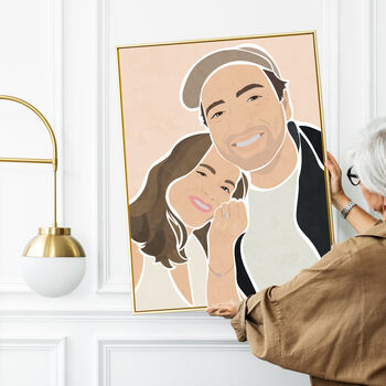 Custom Family Portrait Modern Wall Art People Print, 9 of 11