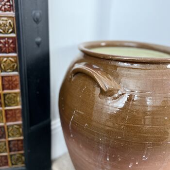 Xl Antique French Terracotta Confit Pot, 2 of 9