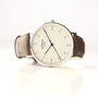 Men`s Personalised Minimalist Watch With Leather Strap, thumbnail 1 of 5
