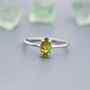Genuine Green Peridot Crystal Ring In Sterling Silver, thumbnail 2 of 12
