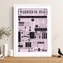 1956 Personalised 70th Platinum Wedding Anniversary Poster, thumbnail 2 of 11