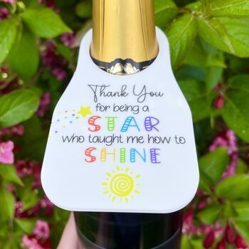 Thank You Teacher/Childminder Bottle Tag Label, 2 of 3