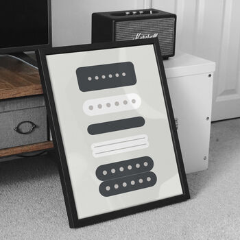 Guitar Pickups Print | Guitarist Music Poster, 7 of 10