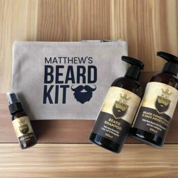 Personalised Men's Beard Grooming Kit, 2 of 4