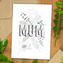 Illustrated Mum Card, thumbnail 2 of 2