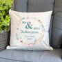 Personalised 'Mr And Mrs' Wedding Anniversary Cushion, thumbnail 1 of 2