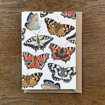 Illustrated Butterfly Greeting Card Blank Inside, 2 of 7