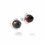 Istanbul Wine Garnet Studs In Sterling Silver, thumbnail 2 of 4