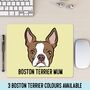 Boston Terrier Face Mouse Mat, thumbnail 1 of 4