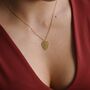 18 K Gold Monstera Leaf Pendant Necklace, thumbnail 4 of 6