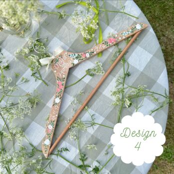 Personalised Wedding Dress Hanger – Wooden Hanger For Bridal Party Gifts, 5 of 6