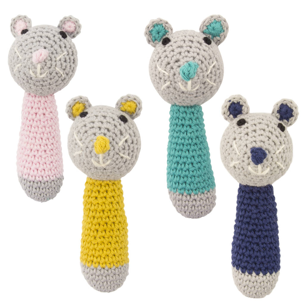Handmade Animal Crochet Rattle By Lavish + Delight