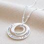 Personalised Mixed Interlocking Family Rings Necklace, thumbnail 4 of 8
