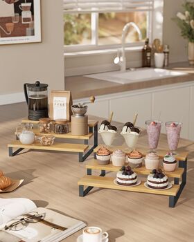 Two Piece Expandable Spice Rack Shelf Set, 4 of 8