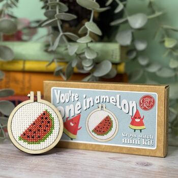 You're One In A Melon Mini Cross Stitch Kit, 2 of 4