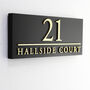 Personalised House Sign With Parallel Line, thumbnail 4 of 8