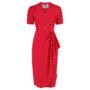 Mabel Dress In Red Polka Dot Vintage 1940s Style, thumbnail 1 of 2