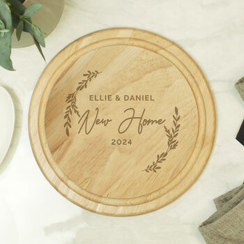 Personalised Laurel Design Wooden Chopping Board, 6 of 6