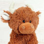 Scottish Highland Cow Brown Soft Toy, Gift Wrapped, thumbnail 6 of 8