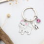 Personalised White French Bulldog Keyring, thumbnail 7 of 9