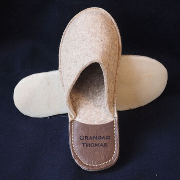 Handmade Personalised Felt Slippers, 3 of 11