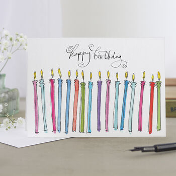 'happy Birthday' Candles Card By Gabrielle Izen Design ...