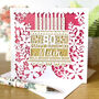 Personalised Floral Birthday Cake Card, thumbnail 2 of 8