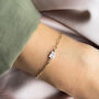 Sterling Silver Baguette Birthstone Bracelet, thumbnail 1 of 12