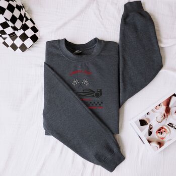 Personalised F1 'Lights Out' Racing Themed Sweatshirt, 5 of 6