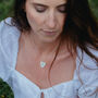 Silver Moonstone Heart Necklace, thumbnail 2 of 6