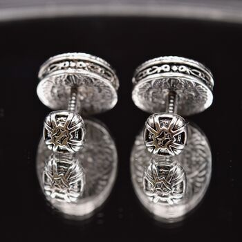 Silver Groom Gift Vintage Royal Cufflinks, 4 of 6