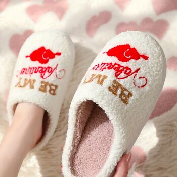 Be My Valentine Plush Cosy Slippers, 5 of 5