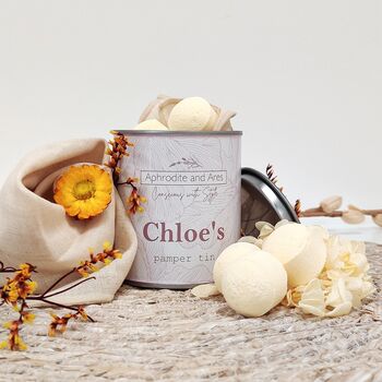 'Tropical Bath In A Tin' Personalised Vegan Gift, 3 of 8