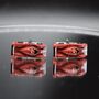 Red Race Car Cufflinks Gift For Men 316 L Stainless Steel Motorsport Accessory, thumbnail 1 of 5