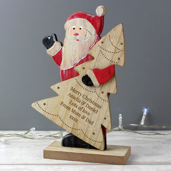 Personalised Santa Wooden Decoration, 3 of 4
