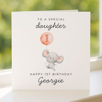Personalised Daughter 1st Birthday Card, 4 of 7