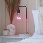 Babe Text Light Bulb And Table Lamp, thumbnail 1 of 4