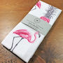 Flamingos And Pineapples Tea Towel, thumbnail 3 of 3