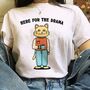 'Here For The Drama' Funny Cat Meme Tshirt, thumbnail 1 of 5