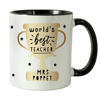 Personalised Worlds Best Teacher Mug, 5 of 6