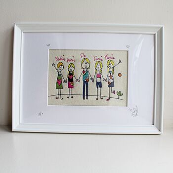 Personalised Family Picture Portrait Embroidery, 10 of 12