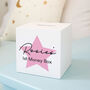 Personalised Pink Or Blue Star Wooden Money Box, thumbnail 1 of 6
