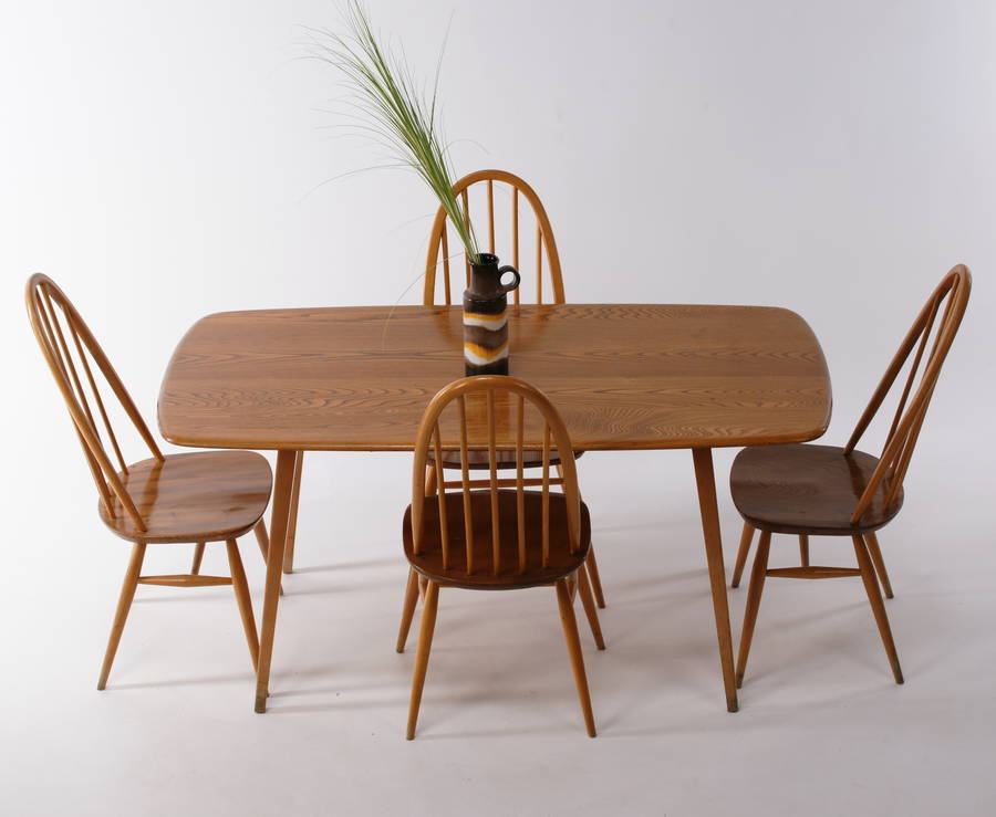 Ercol Dining Room Table And Chairs