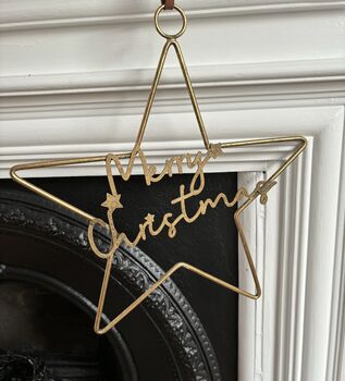 Star Christmas Iron Hanging Sign, 3 of 4