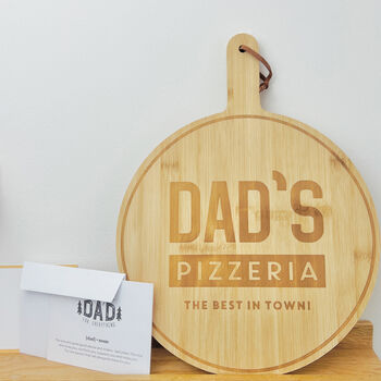 Wooden Pizza Board Father's Day Gift With Free Card, 5 of 5