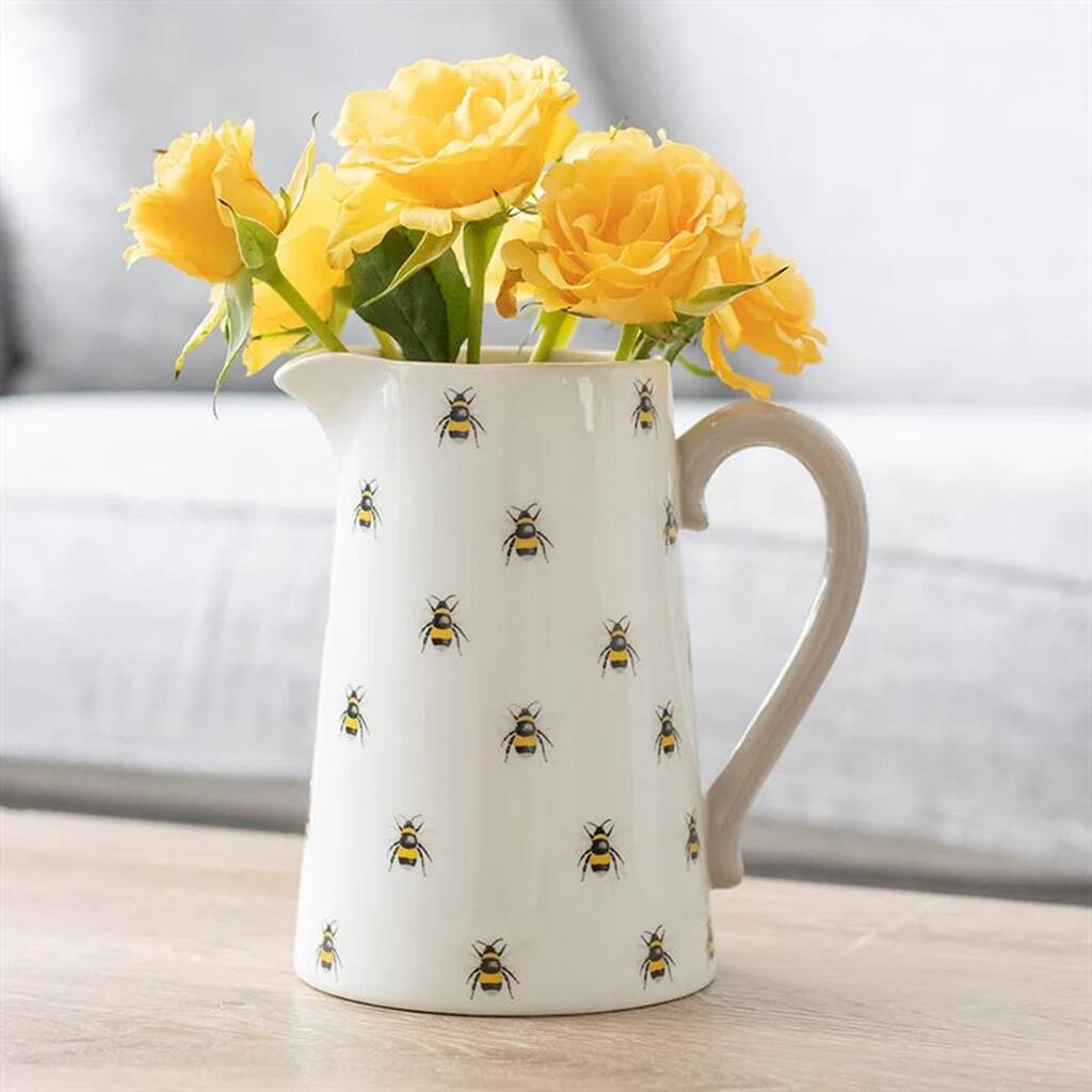 Bee Ceramic Flower Jug Vase By Penny Rose Home & Gifts